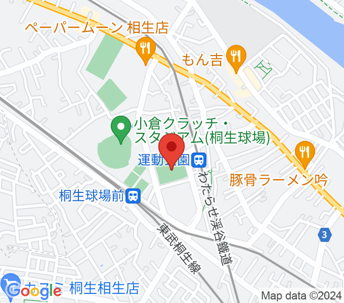 桐生ガススポーツセンターの場所