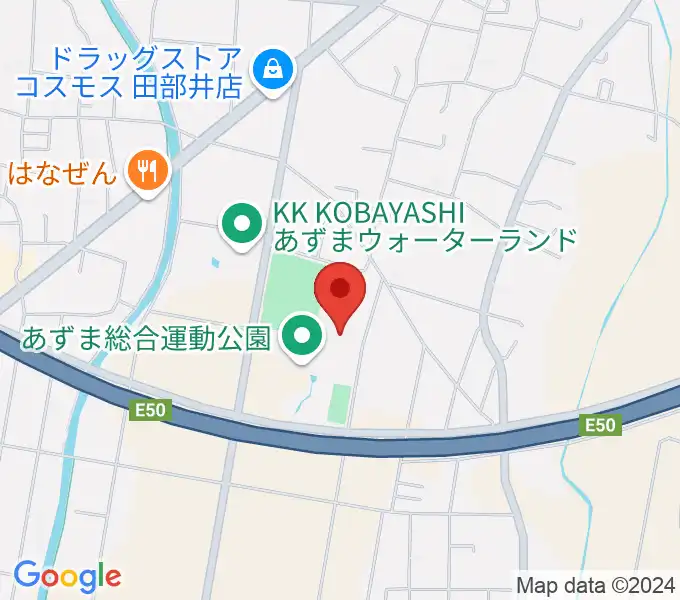 伊勢崎市あずまホールの地図