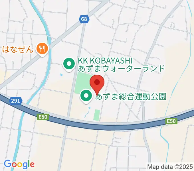 伊勢崎市あずまホールの地図