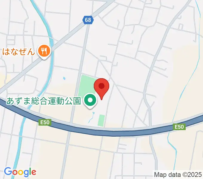 伊勢崎市あずまホールの地図