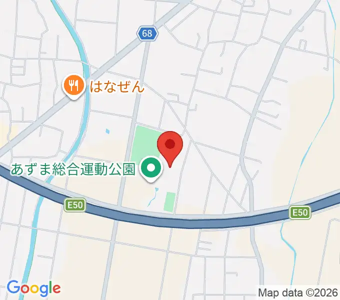 伊勢崎市あずまホールの地図