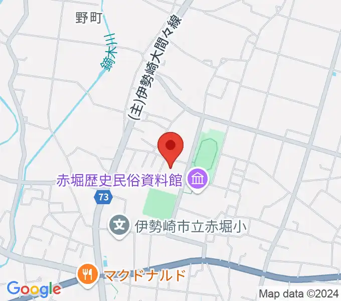 赤堀芸術文化プラザの地図