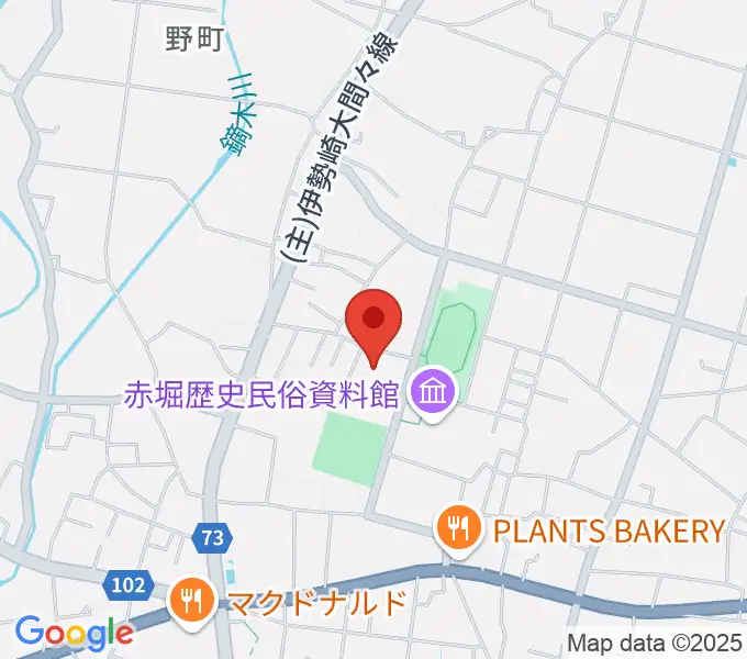 赤堀芸術文化プラザの地図