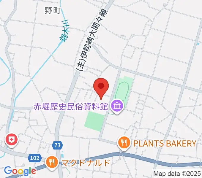 赤堀芸術文化プラザの地図