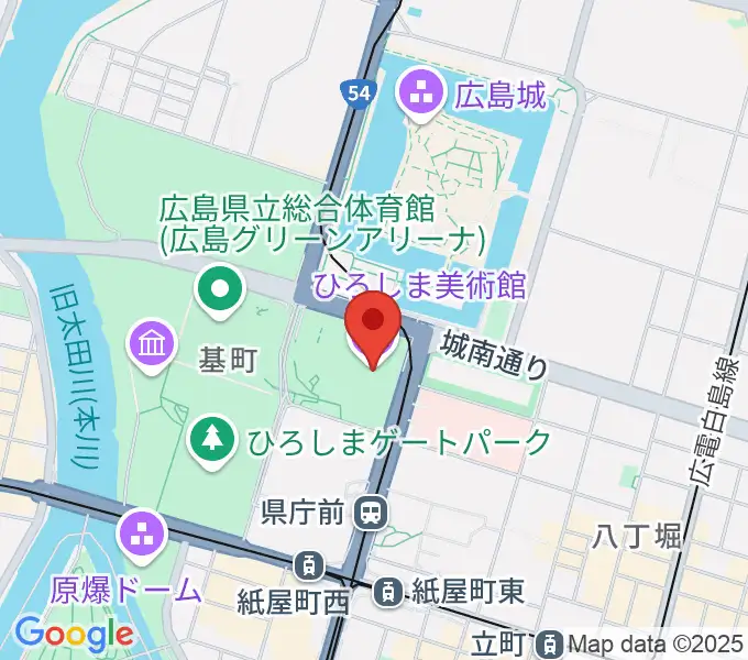 ひろしま美術館の地図