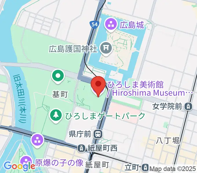 ひろしま美術館の地図