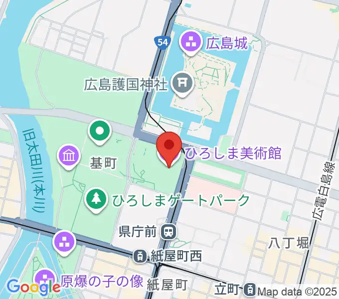 ひろしま美術館の地図