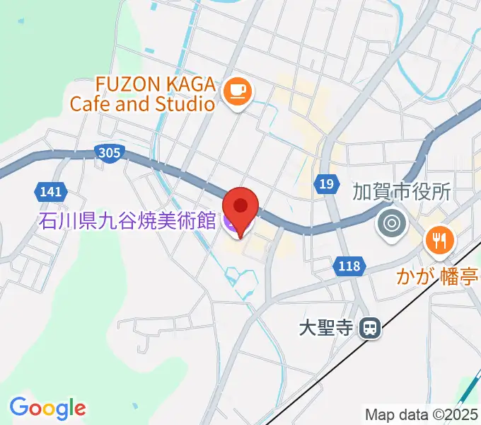 石川県九谷焼美術館の地図