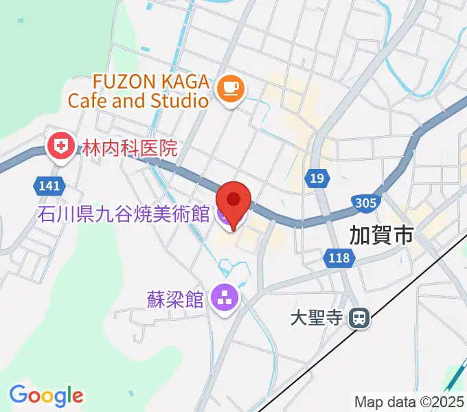 石川県九谷焼美術館の地図