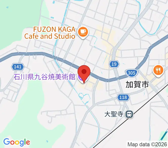石川県九谷焼美術館の地図