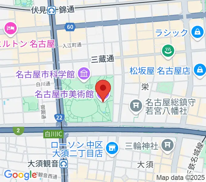 名古屋市美術館の地図