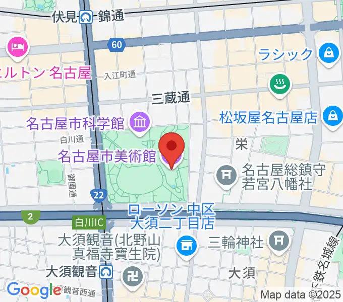 名古屋市美術館の地図