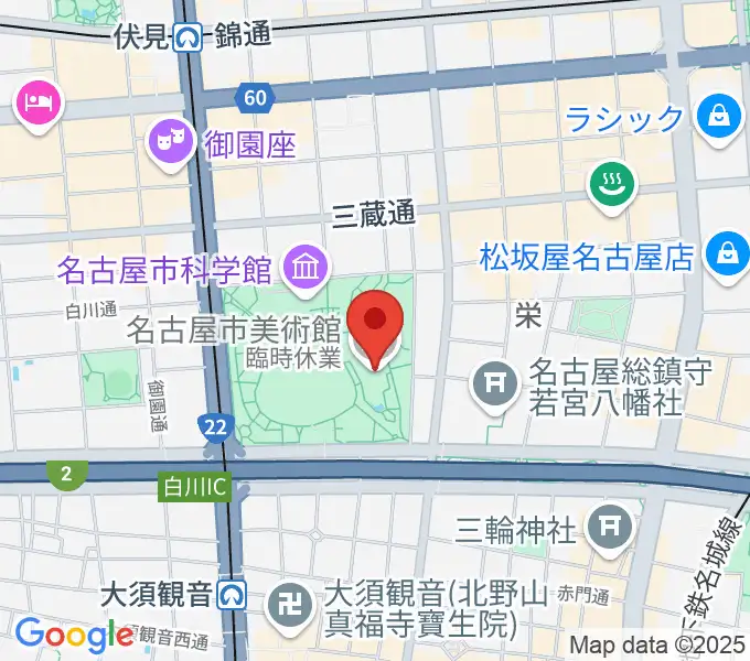 名古屋市美術館の地図