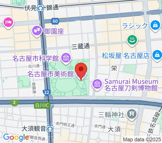 名古屋市美術館の地図