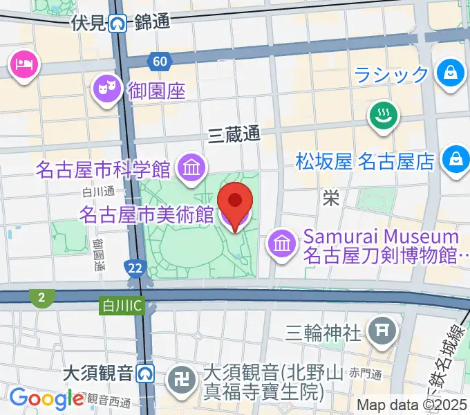 名古屋市美術館の地図