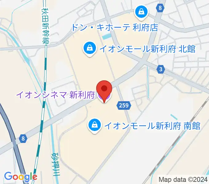 イオンシネマ新利府の地図