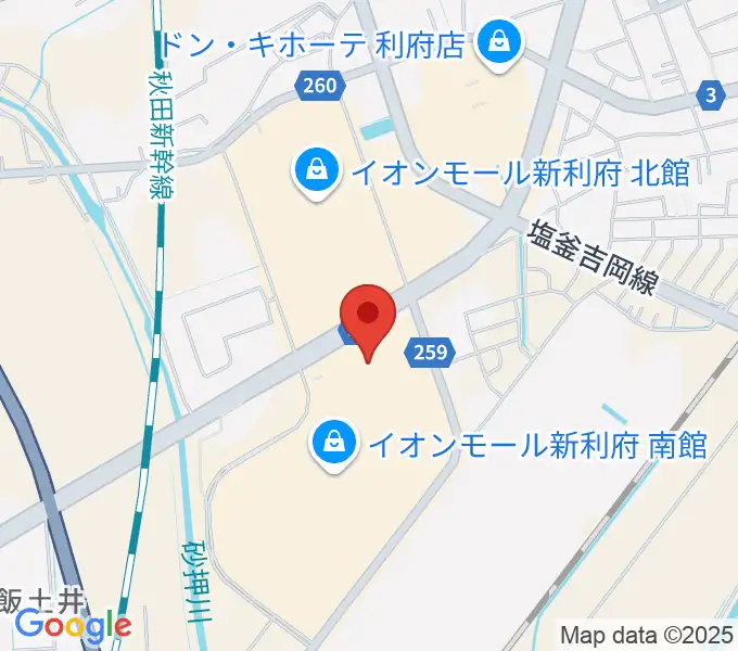 イオンシネマ新利府の地図