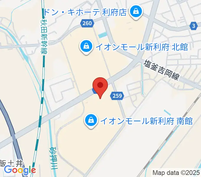 イオンシネマ新利府の地図