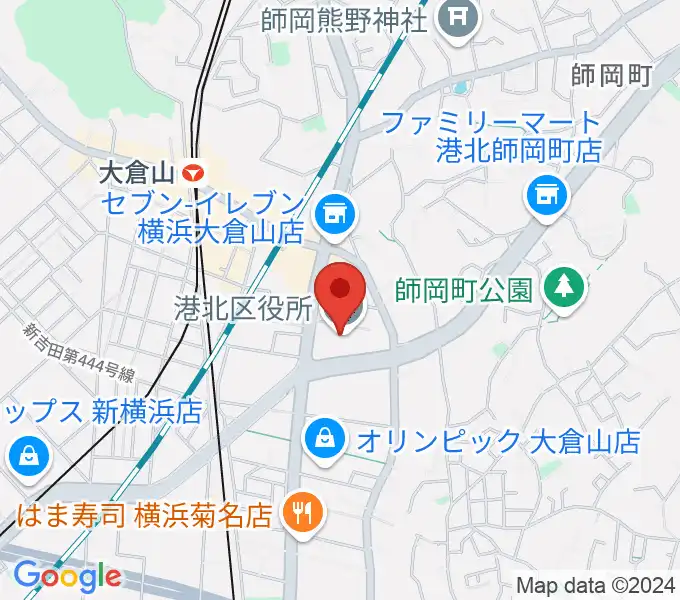 横浜市港北公会堂の地図