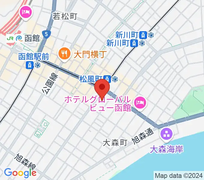 シネマ太陽函館の地図