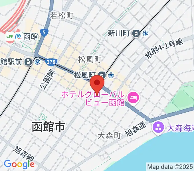 シネマ太陽函館の地図