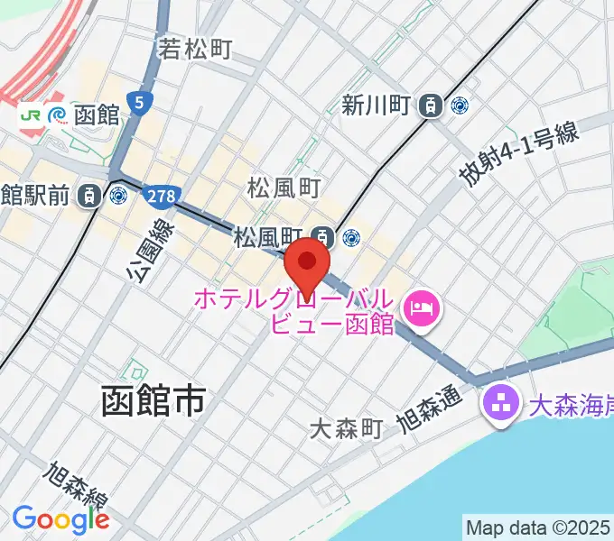 シネマ太陽函館の地図