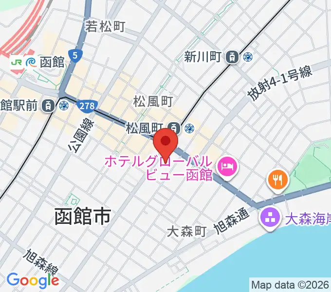 シネマ太陽函館の地図