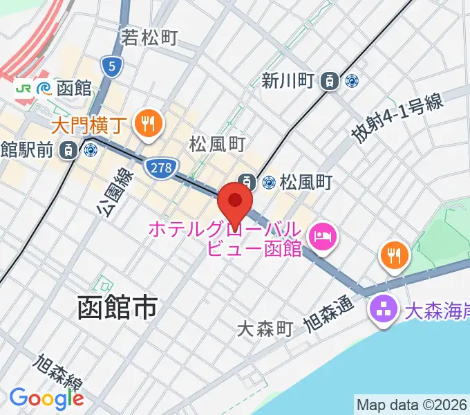 シネマ太陽函館の地図