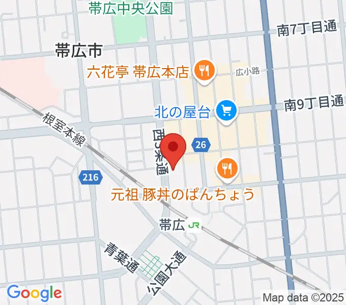 シネマ太陽帯広の地図