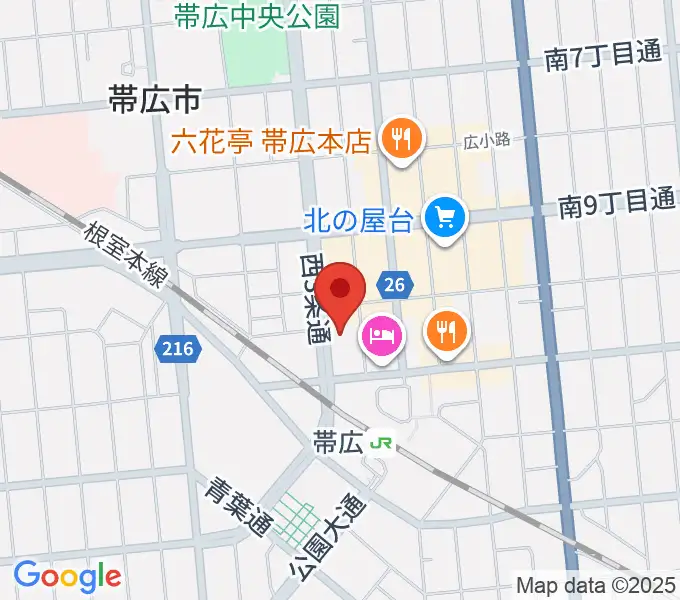 シネマ太陽帯広の地図