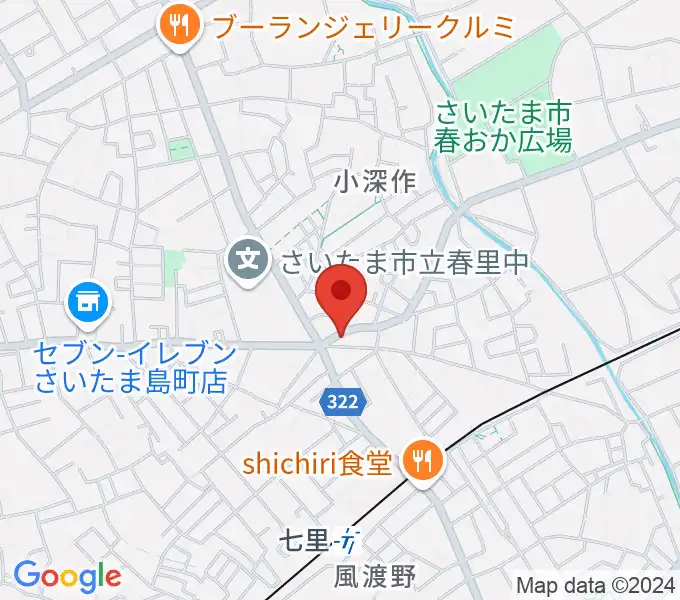 NAGAMIピアノ教室の地図