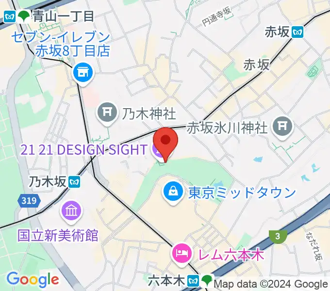 21_21 DESIGN SIGHTの地図