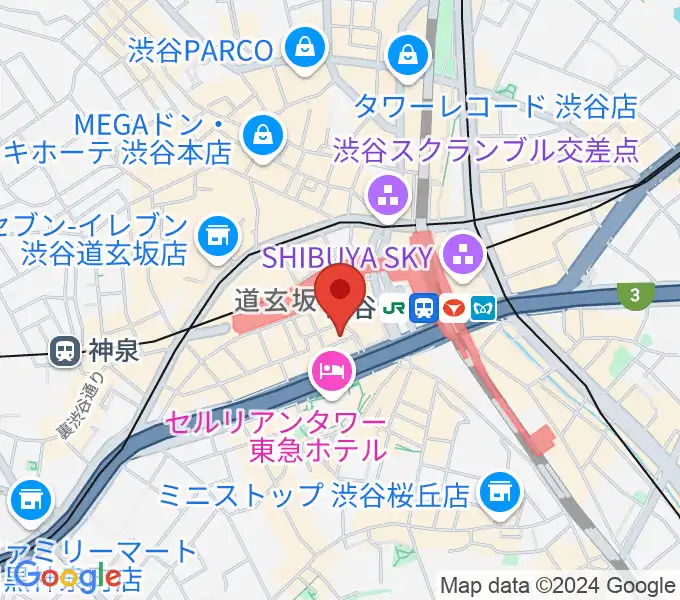 イケシブ 池部楽器渋谷店の地図