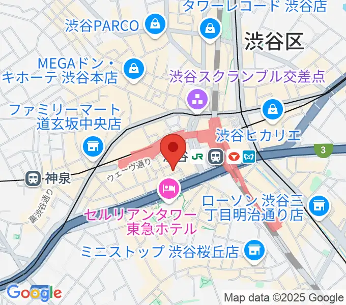 イケシブ 池部楽器渋谷店の地図