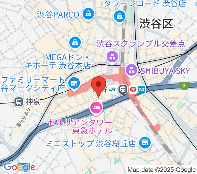 イケシブ 池部楽器渋谷店の地図