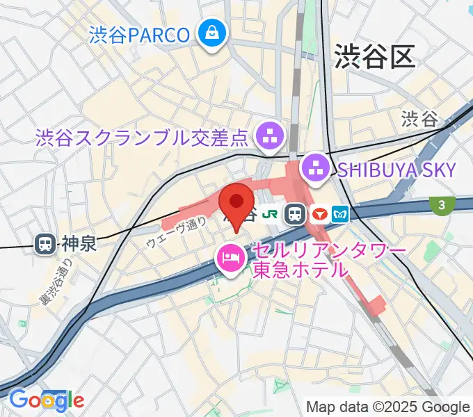 イケシブ 池部楽器渋谷店の地図
