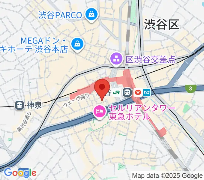 イケシブ 池部楽器渋谷店の地図