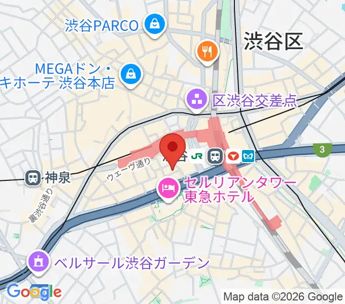 イケシブ 池部楽器渋谷店の地図
