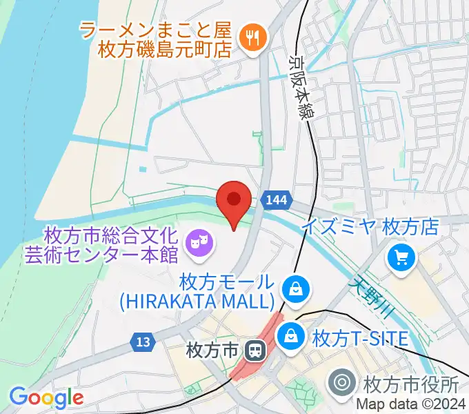 枚方市総合文化芸術センター別館の地図