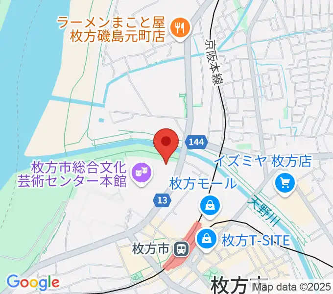枚方市総合文化芸術センター別館の地図