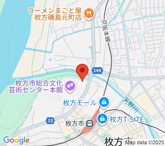枚方市総合文化芸術センター別館の地図