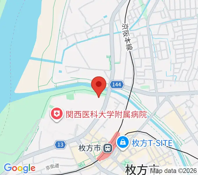枚方市総合文化芸術センター別館の地図