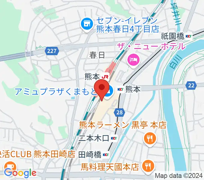 熊本ピカデリーの地図