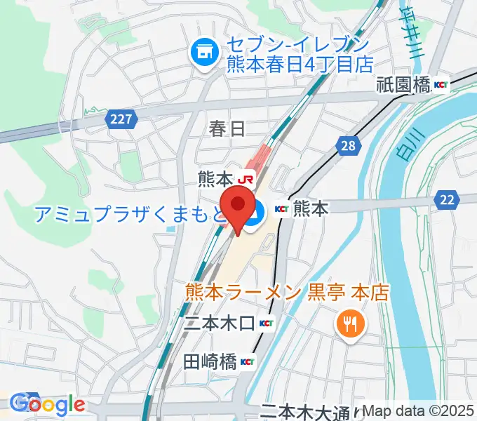 熊本ピカデリーの地図