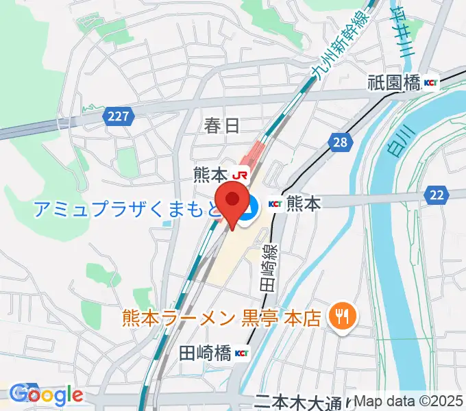 熊本ピカデリーの地図