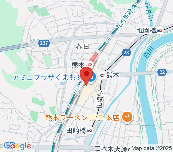 熊本ピカデリーの地図