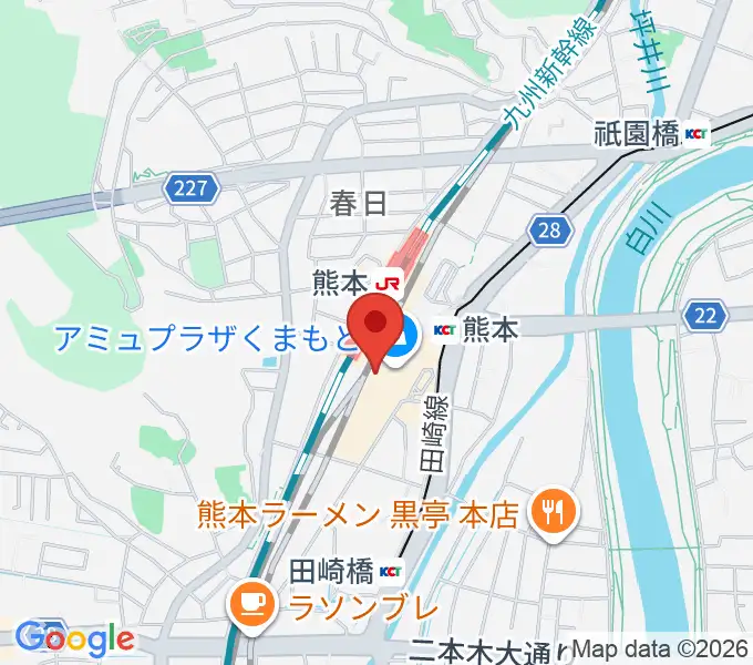 熊本ピカデリーの地図