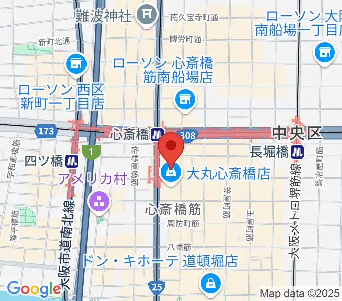 シアタス心斎橋の地図
