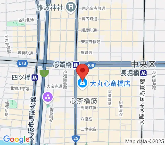 シアタス心斎橋の地図