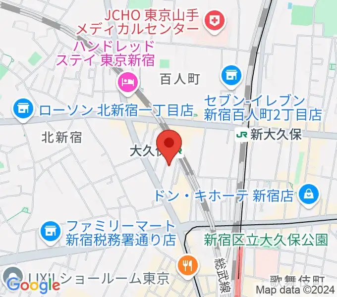 ON AIR 大久保スタジオの地図